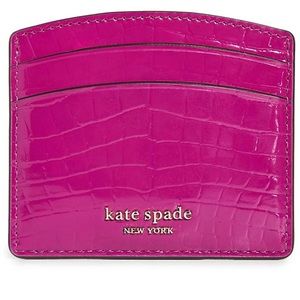 Kate Spade Pink Crocodile Card Case